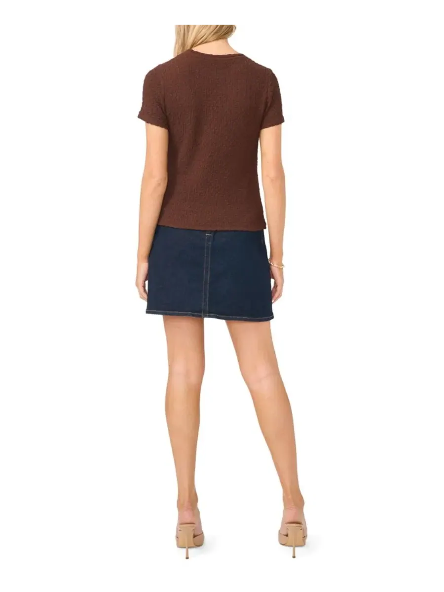 Топ с коротким рукавом Vince Camuto — изображение 6 из 6, коричневый