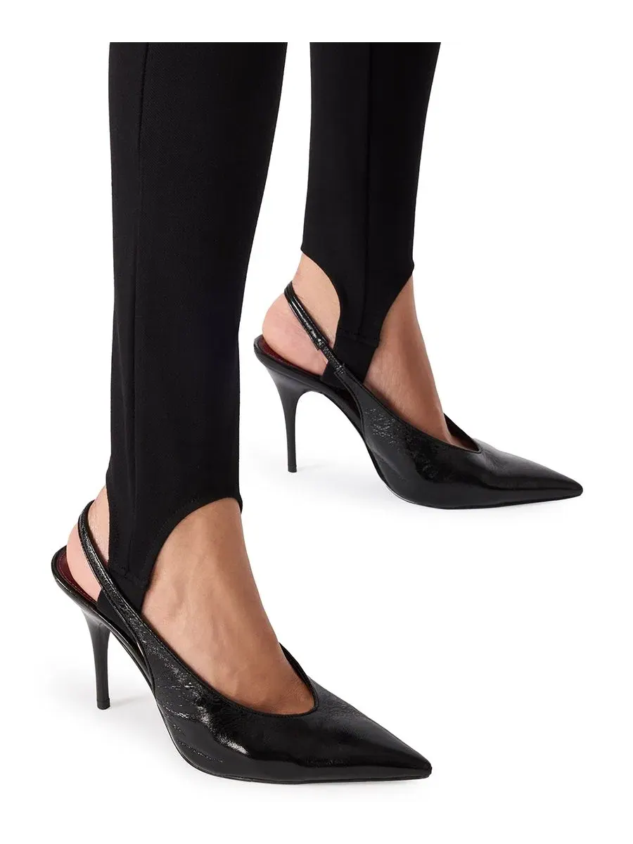 Леггинсы с высоким поясом и штрипками Sandrine Steve Madden — изображение 4 из 5, черный