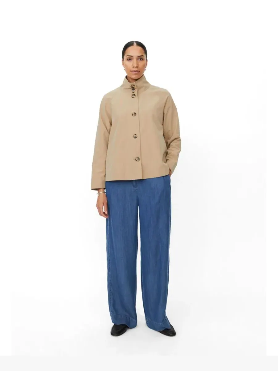 Женский жакет с воротником-стойкой, свободного кроя, модель Funnel Neck Jacket Masai Copenhagen — изображение 2 из 5, ладан