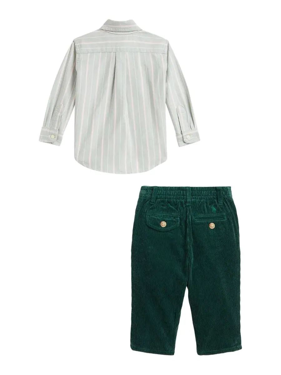 Комплект из оксфордской рубашки и вельветовых брюк Polo Ralph Lauren — изображение 2 из 3, мульти