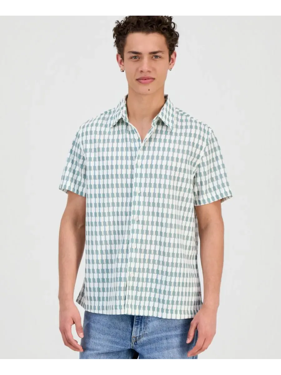 Рубашка с коротким рукавом Woodland Jacquard GUESS