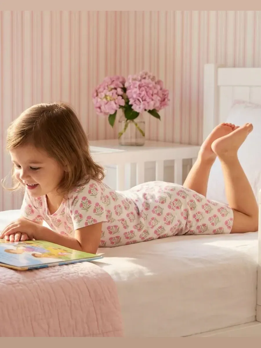 Комплект пижамы Posy Pink Floral Clusters Motette — изображение 4 из 6, розовый