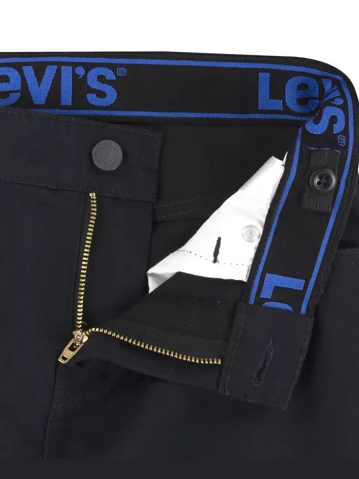 Большие мальчики 502 Taper Fit Stretch Performance Джинсы Levi's — изображение 3 из 5, черный