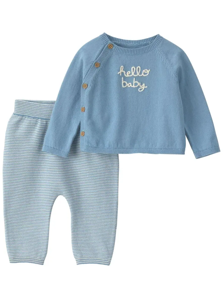 Комплект из лонгслива и брюк с принтом Hello Baby Carter's