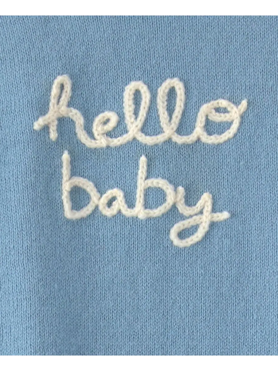 Комплект из лонгслива и брюк с принтом Hello Baby Carter's — изображение 3 из 4, синий