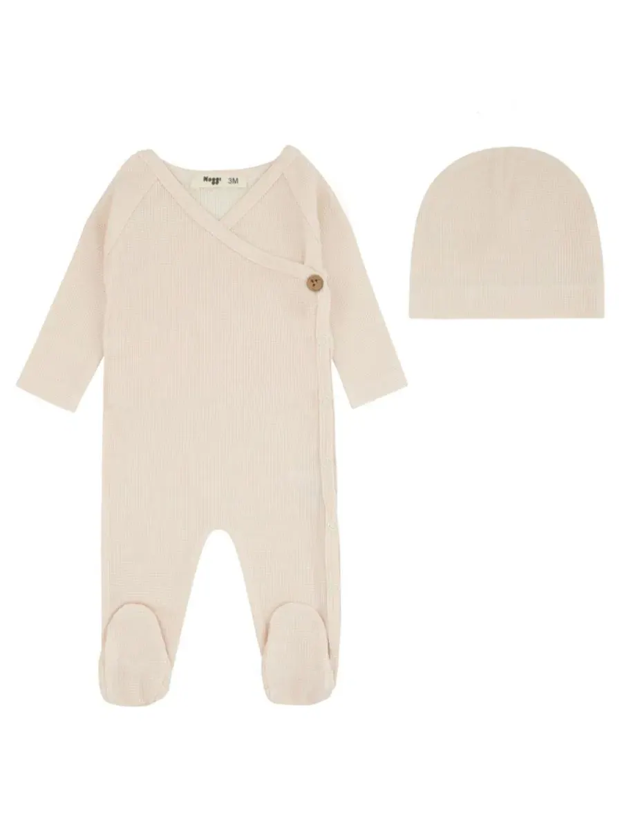 Комплект боди-комбинезон и шапочка Pink NoggiWear — розовый