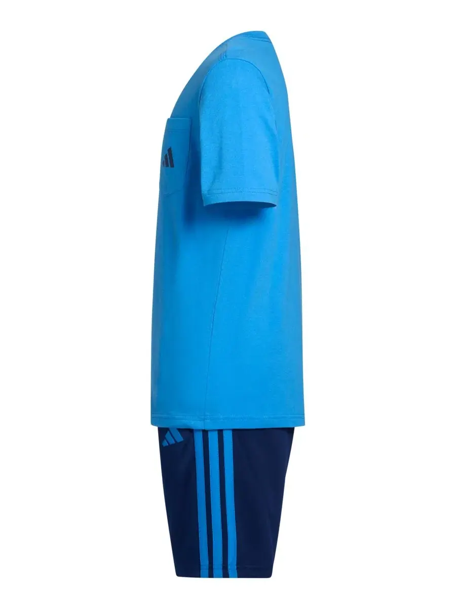 Комплект из футболки и шорт с принтом adidas — изображение 4 из 6, синий