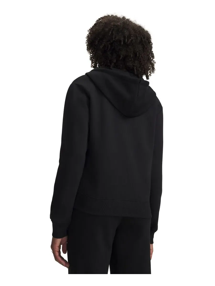 Женская куртка из флиса с капюшоном Rival Fleece Full-Zip Jacket Under Armour — изображение 4 из 4, черный