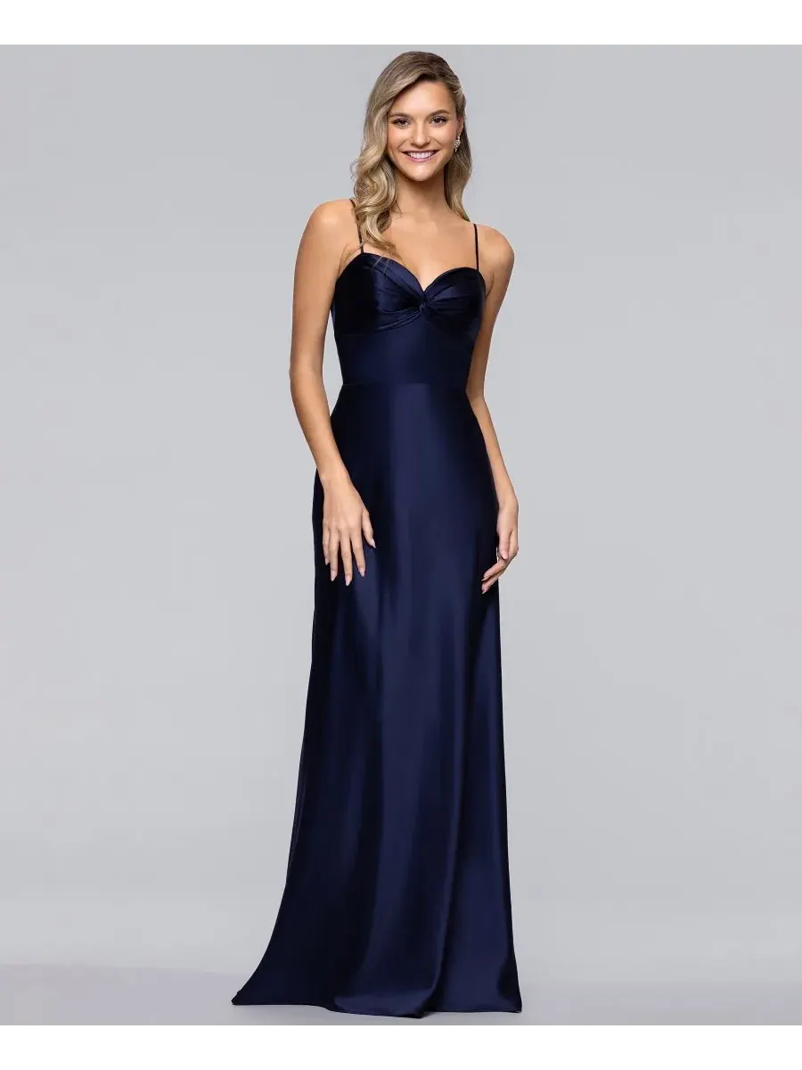 Платье вечернее с принтом Twist Bodice Satin Tie Back Floor Length Gown Blondie Nites