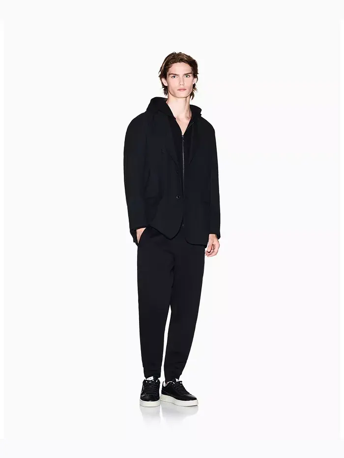 Мужской однобортный шерстяной блейзер Night Lab A|X Armani Exchange — изображение 2 из 5, черный