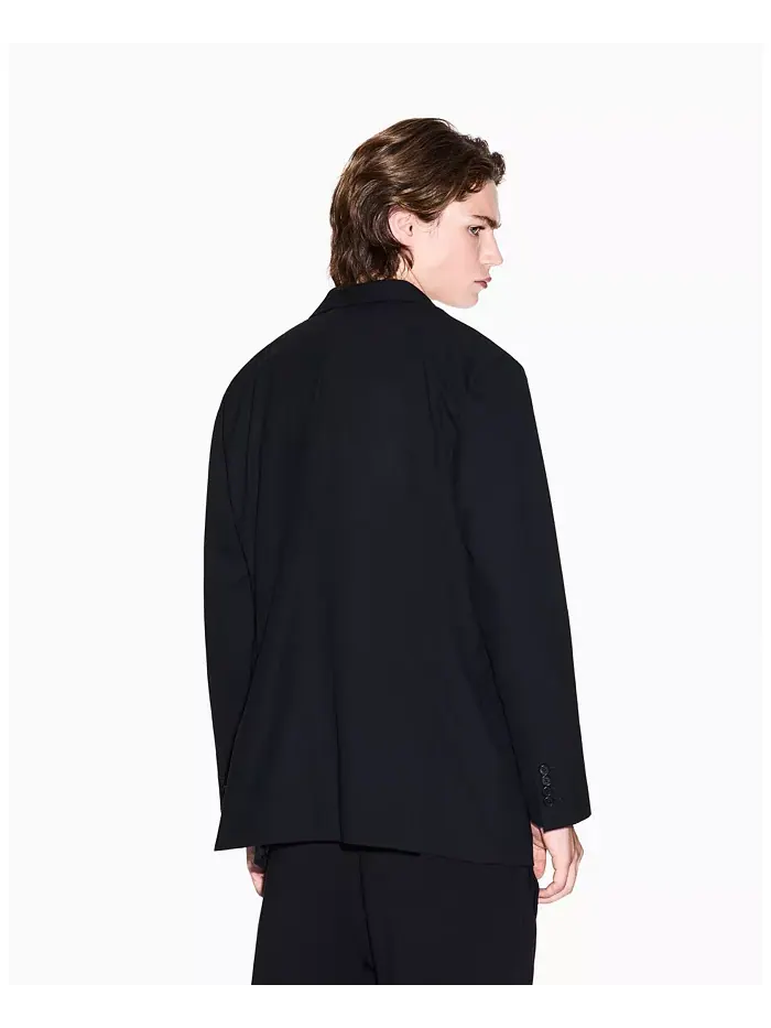 Мужской однобортный шерстяной блейзер Night Lab A|X Armani Exchange — изображение 4 из 5, черный
