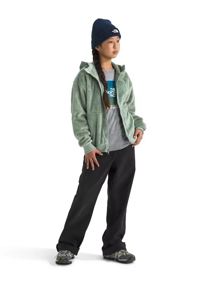 Большие девочки худи Osito с полной молнией The North Face — изображение 2 из 5, зеленый