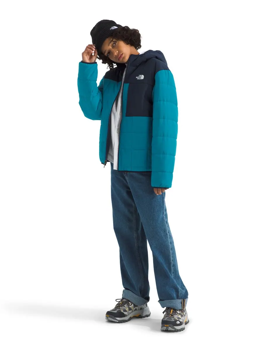 Детская двусторонняя куртка Shasta на молнии с капюшоном, размер 6-20 The North Face — изображение 2 из 8, синий/темно-синий