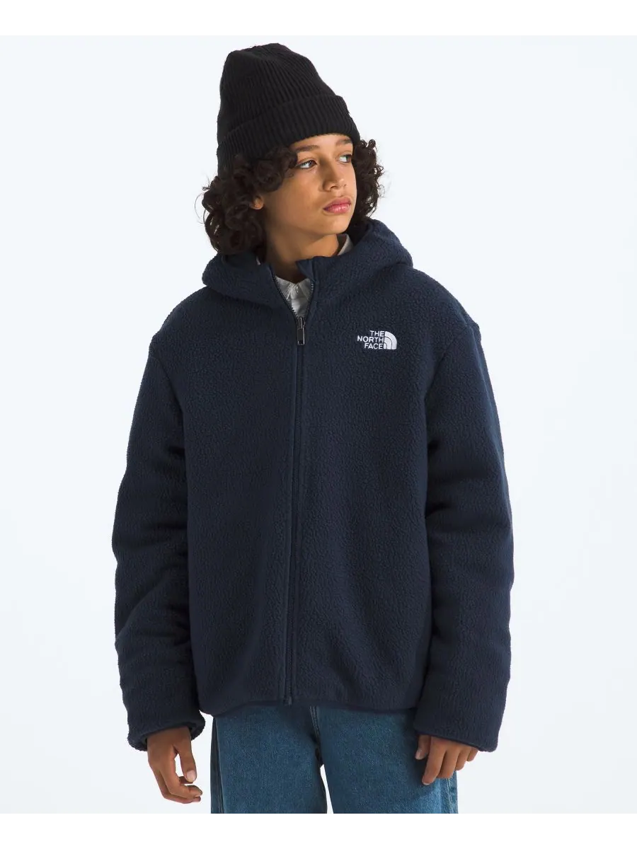 Детская двусторонняя куртка Shasta на молнии с капюшоном, размер 6-20 The North Face — изображение 3 из 8, синий/темно-синий