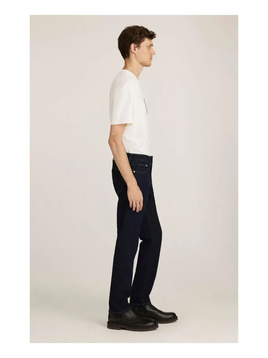 Мужские джинсы Jake Slim Leg из денима цвета "полосатая кожа" Mavi Jeans — изображение 2 из 3, синий