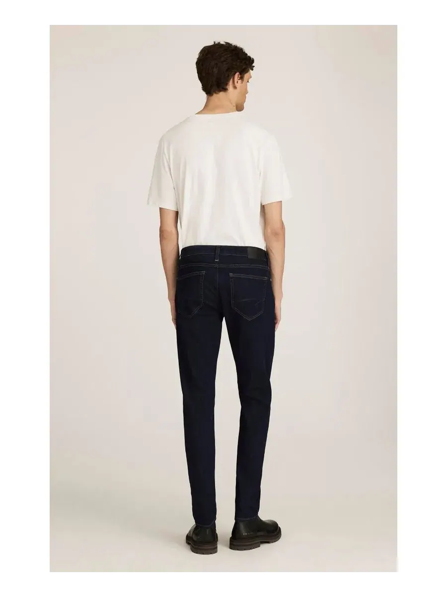 Мужские джинсы Jake Slim Leg из денима цвета "полосатая кожа" Mavi Jeans — изображение 3 из 3, синий