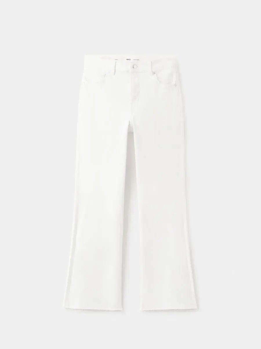 Джинсы Sienna Flared Cropped скинни MANGO — изображение 2 из 9, белый