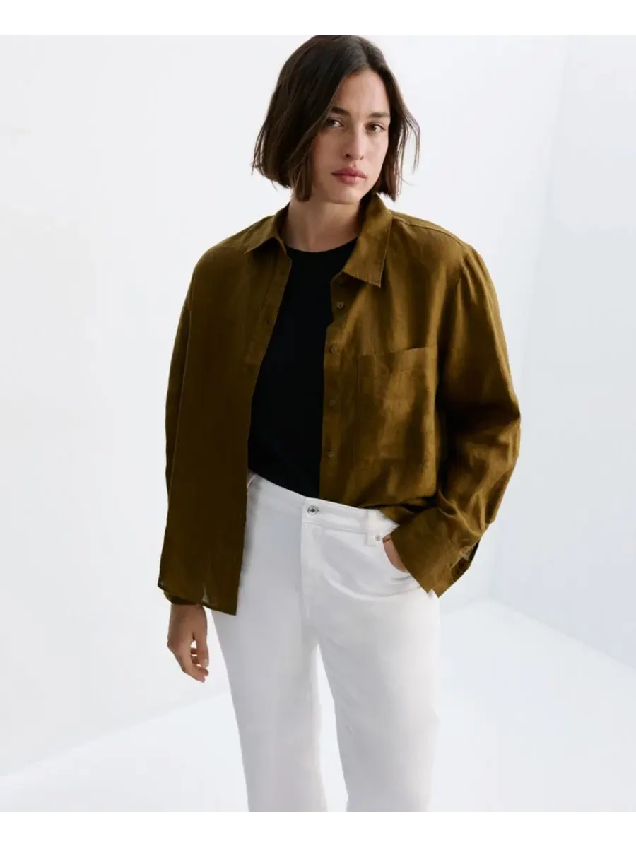 Джинсы Sienna Flared Cropped скинни MANGO — изображение 4 из 9, белый