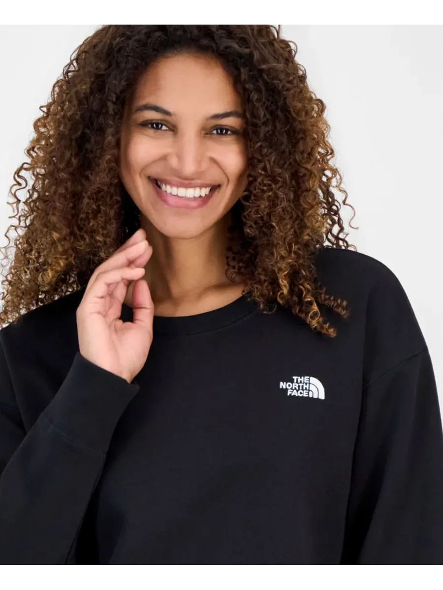 Женский укороченный свитшот из хлопка Half Dome Logo The North Face — изображение 3 из 6, черный
