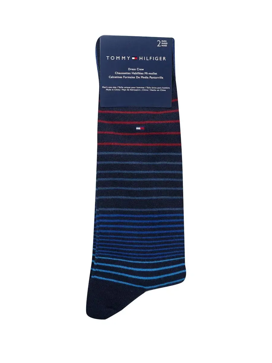Носки мужские с плоской вязкой, комплект из 2 пар Tommy Hilfiger — изображение 3 из 3, темно-синий/синий