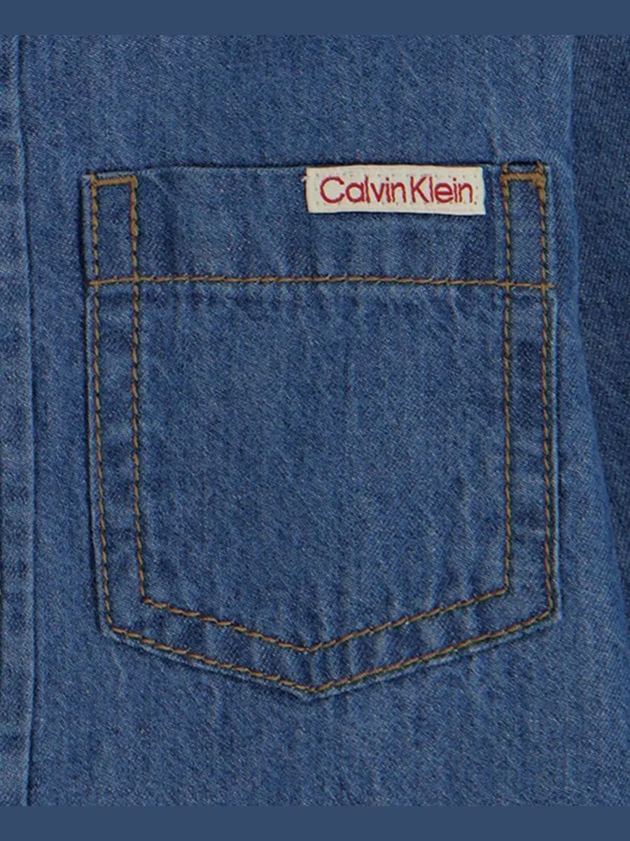 Комплект из рубашки и брюк для мальчика Calvin Klein — изображение 9 из 10, джинсовый синий
