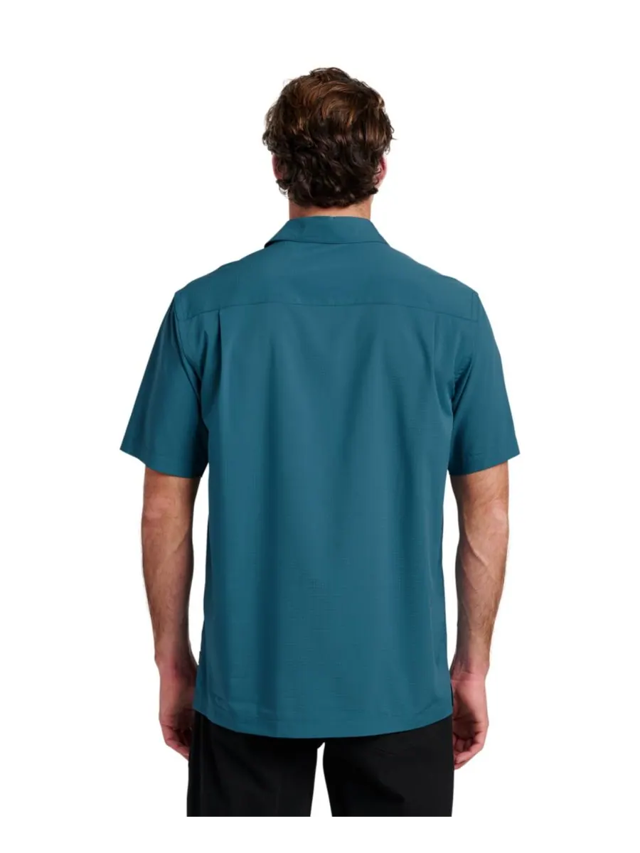 Мужская рубашка Quiksilver Comfort-Fit Quiksilver Waterman — изображение 3 из 3, бирюзовый
