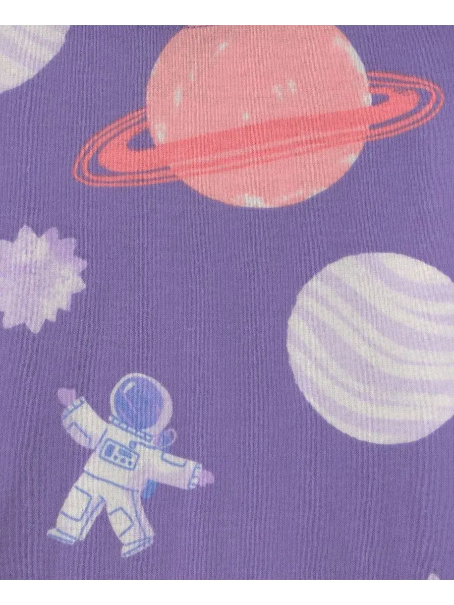 Комплект пижам для малышей с принтом космос и собакой Carter's — изображение 3 из 5, фиолетовый