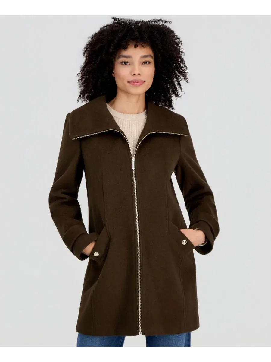Пальто с воротником и полной застежкой-молнией Michael Kors, Duffle — изображение 3 из 3