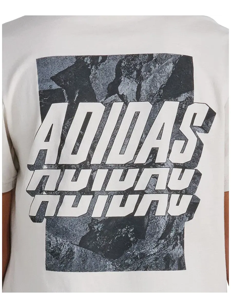 Футболка с коротким рукавом с принтом Rock Camo Poster adidas — изображение 3 из 4, глинозем