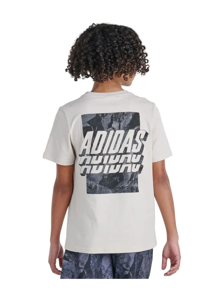 Футболка с коротким рукавом с принтом Rock Camo Poster adidas — изображение 4 из 4, глинозем