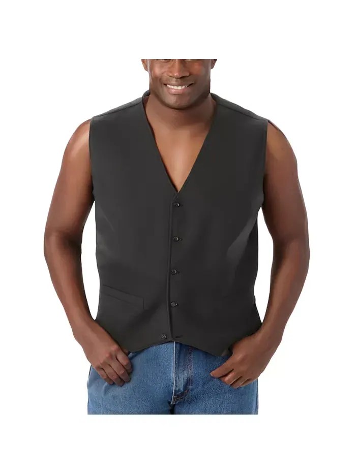 Жилет костюмный Big & Tall KS Signature Collection Easy Movement на 5 пуговиц KingSize — изображение 1 из 3, черный