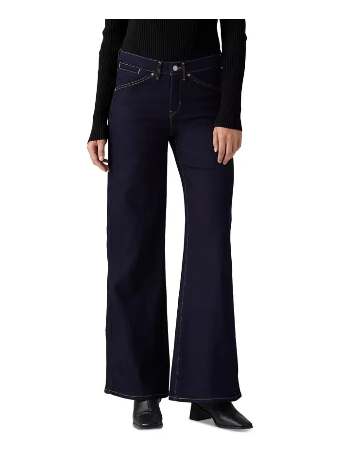 Женские джинсы 318 Shaping Stellar-Stretch с широкими штанинами Levi's — изображение 1 из 3, голубой