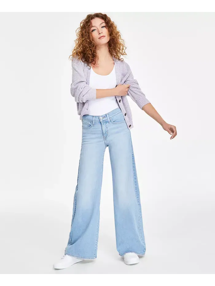 Женские джинсы 318 Shaping Stellar-Stretch с широкими штанинами Levi's — изображение 1 из 4, прозрачный