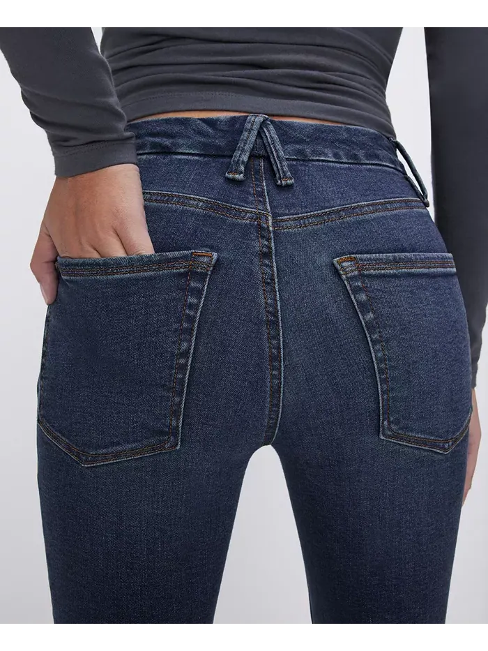Джинсы Petite Good Straight со средней посадкой Good American — изображение 3 из 5, синий