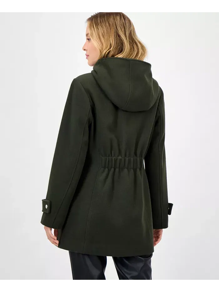 Женское пальто с капюшоном и застежкой на пуговицах Michael Kors — изображение 2 из 5, зеленый