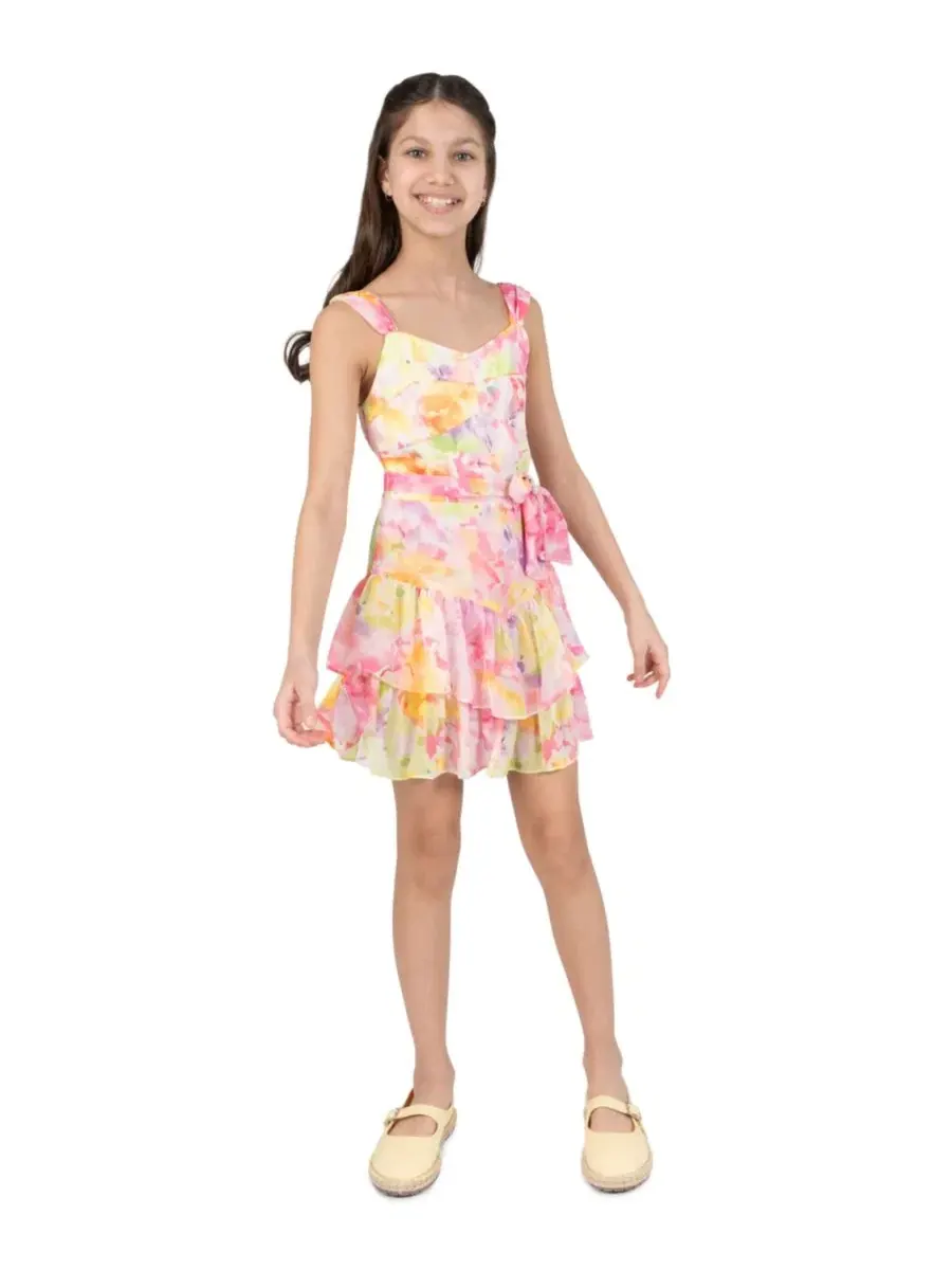 Платье-комбинезон Watercolor Chiffon Sweetheart Bodice Rare Editions