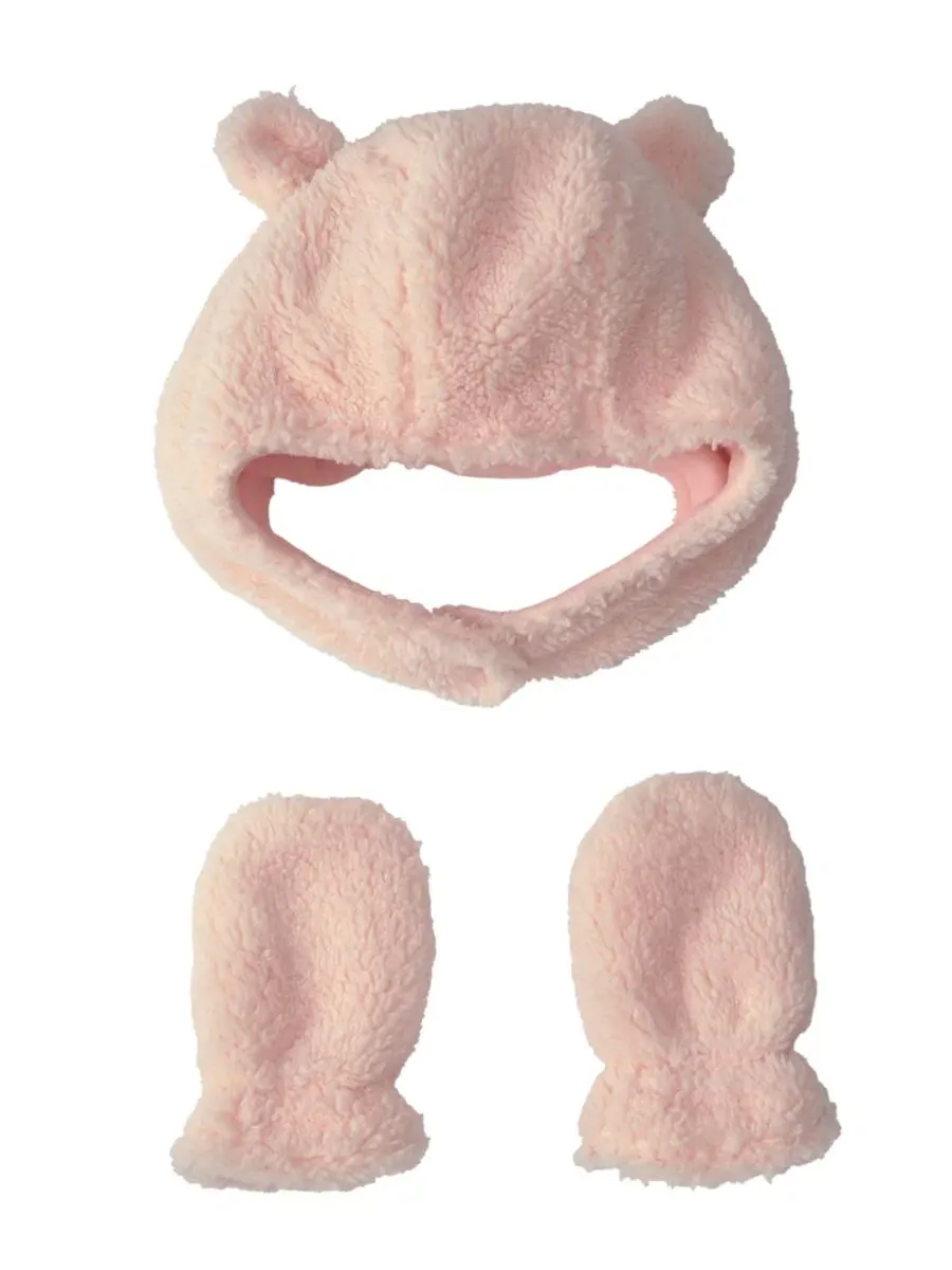 Комплект из шапки и варежек из флиса с ушками, Teddy Fleece Carter's