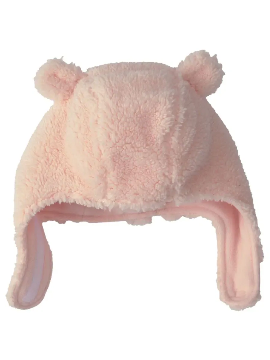 Комплект из шапки и варежек из флиса с ушками, Teddy Fleece Carter's — изображение 2 из 4, розовый