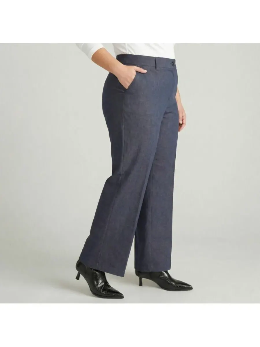 Брюки Nova Denim Look больших размеров Universal Standard — изображение 4 из 4, темный индиго