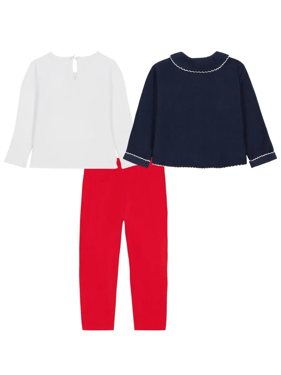 Комплект для девочек: куртка, футболка и леггинсы Tommy Hilfiger — изображение 2 из 5