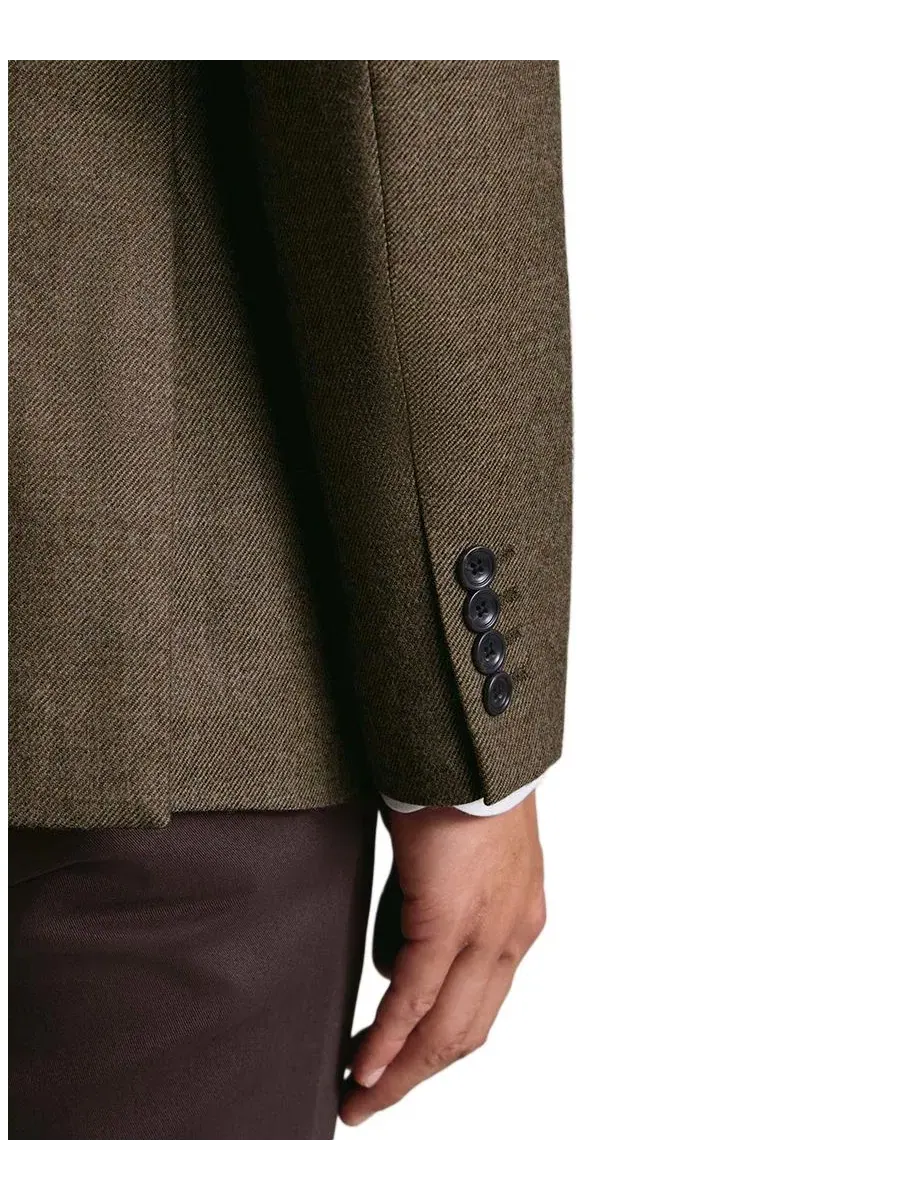 Пиджак мужской slim fit с лацканами Charles Tyrwhitt — изображение 3 из 5, тауп