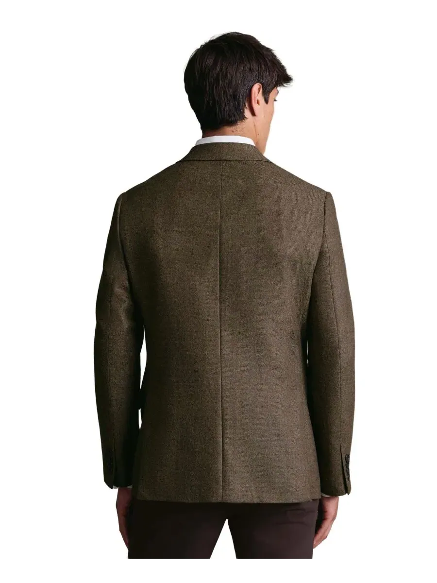 Пиджак мужской slim fit с лацканами Charles Tyrwhitt — изображение 4 из 5, тауп