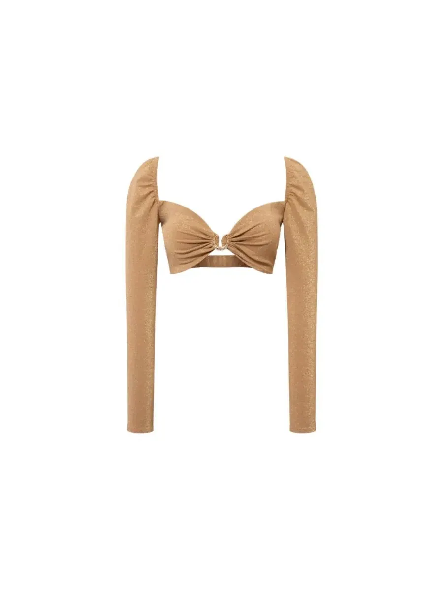 Бюстье с мерцающей текстурой MAJA BUSTIER Luna B — изображение 4 из 6, бежевый/хаки