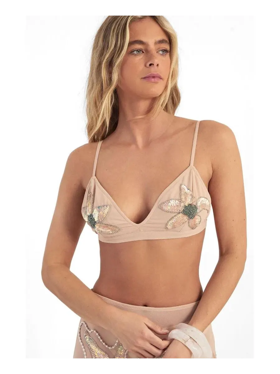 Бралетт с цветочной вышивкой Nasty Gal