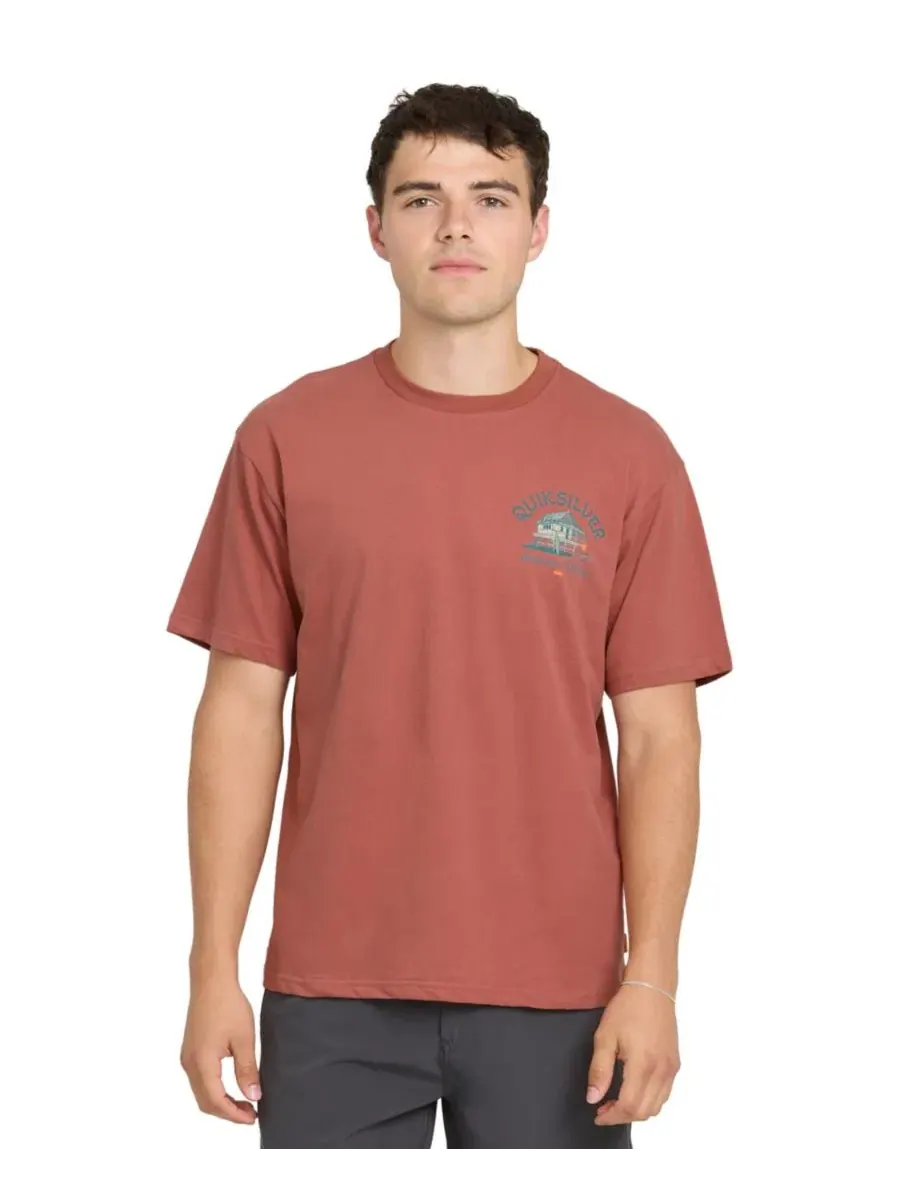 Мужская футболка с коротким рукавом Quiksilver Tiki Hut Quiksilver Waterman — изображение 2 из 3, красный