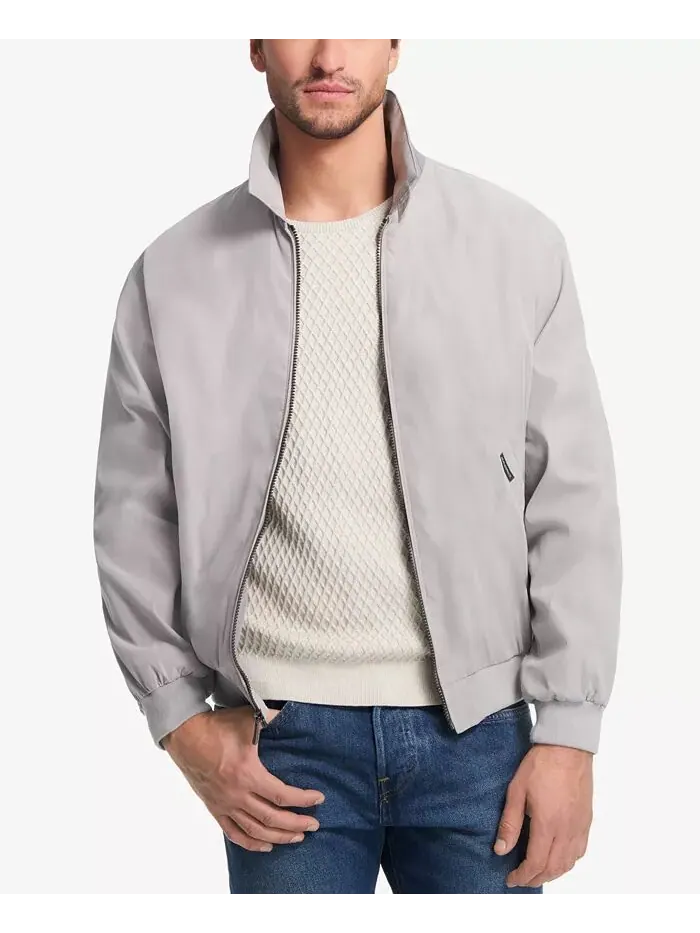 Куртка-бомбер из микрофибры Weatherproof — серый