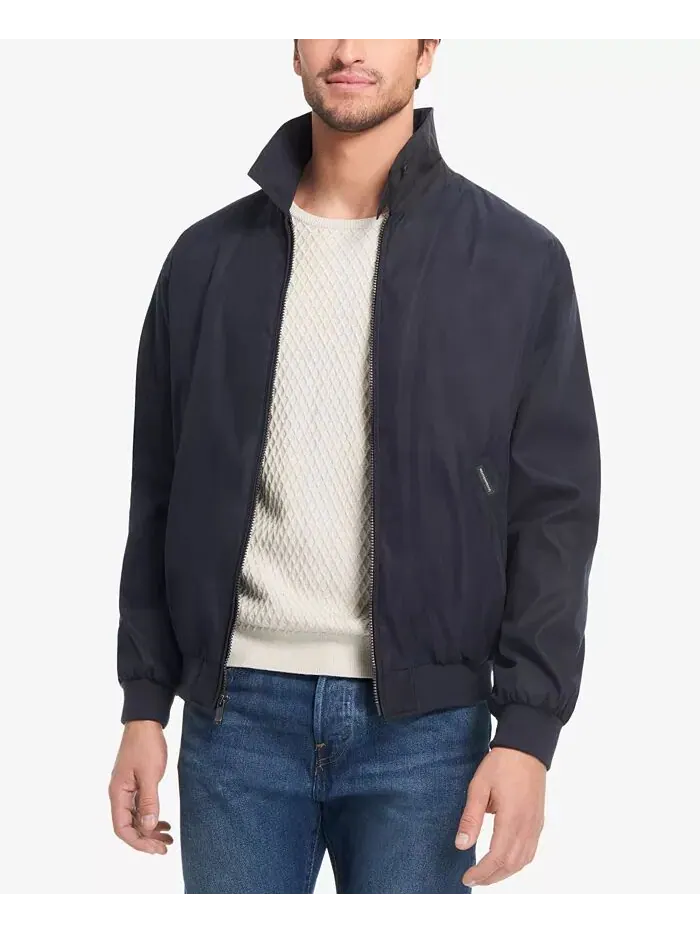 Куртка-бомбер из микрофибры Weatherproof — изображение 1 из 5, темно-синий