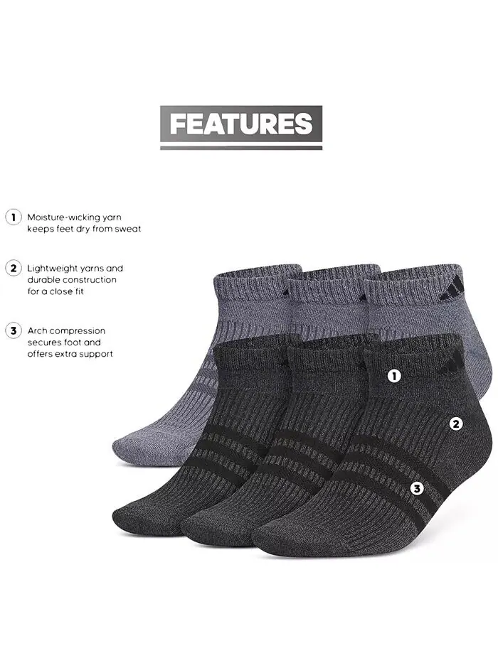 Мужские носки Superlite 3.0 Low Cut — 6 шт adidas — изображение 6 из 6, серый