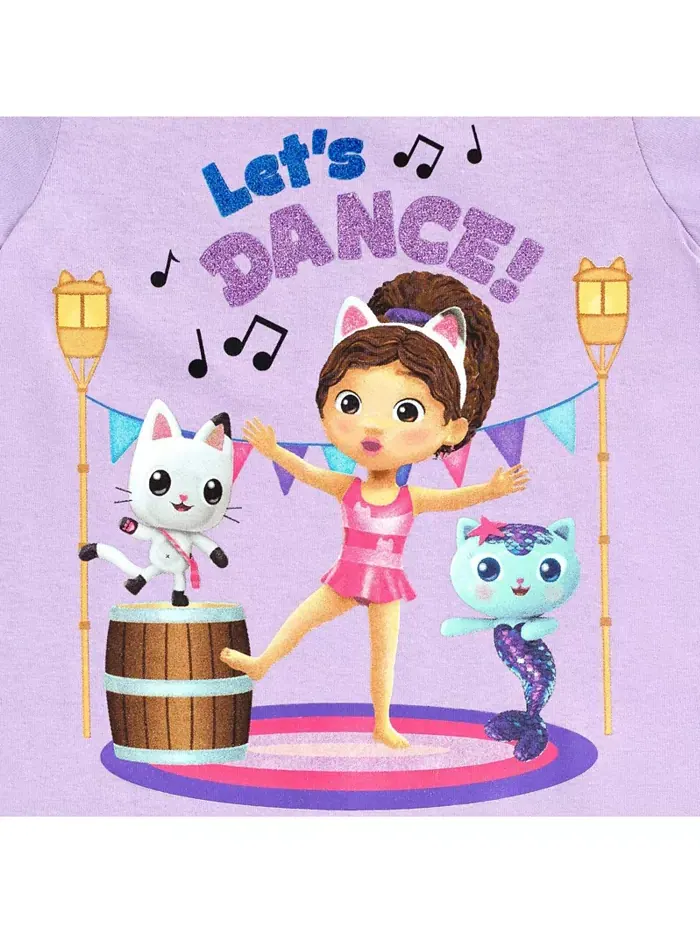Футболки для девочек Dreamworks Gabby's Dollhouse, набор из 3 штук, для малышей и детей — изображение 4 из 7, розовый
