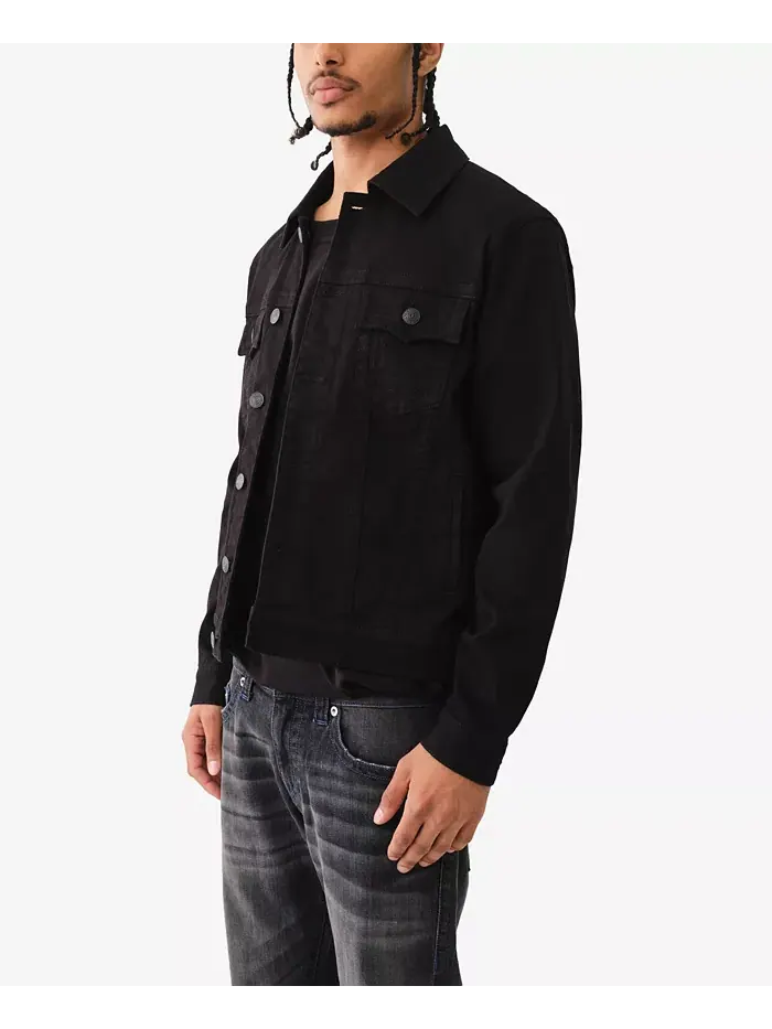 Мужская куртка Trucker Jacket True Religion — изображение 2 из 3, черный